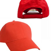 6 Panel Brushed Cotton Twill Cap