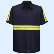 Enhanced Visibility Short Sleeve Cotton Work Shirt