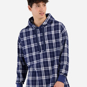 Unisex Flannel Hooded Pullover